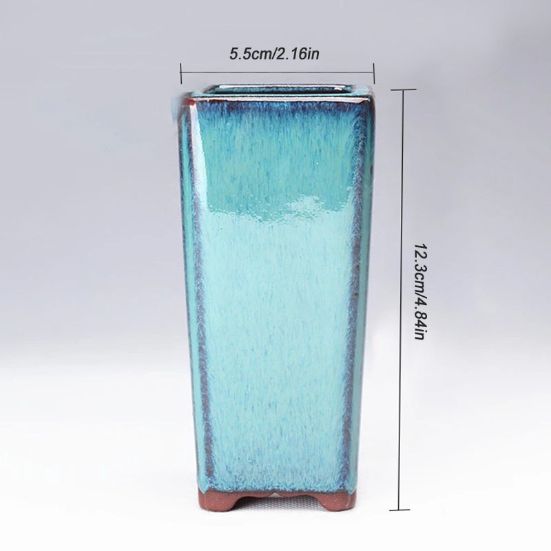 Handcrafted Ceramic Succulent Planter Tall Vase With Drainage Hole For Indoor Outdoor Decor 2