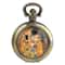 Klimt The Kiss Pocket Watch Necklace Vintage Quartz Pendant Jewelry Gift 2