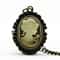 Vintage Bronze Quartz Pocket Watch With Chain Classic Elegant Timepiece 0