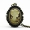 Vintage Bronze Quartz Pocket Watch With Chain Classic Elegant Timepiece 0