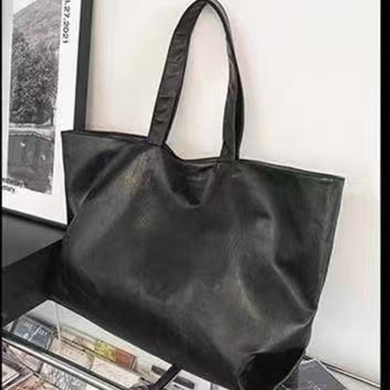 Large Capacity PU Leather Shoulder Tote Bag For Women Commuter Handbag 4