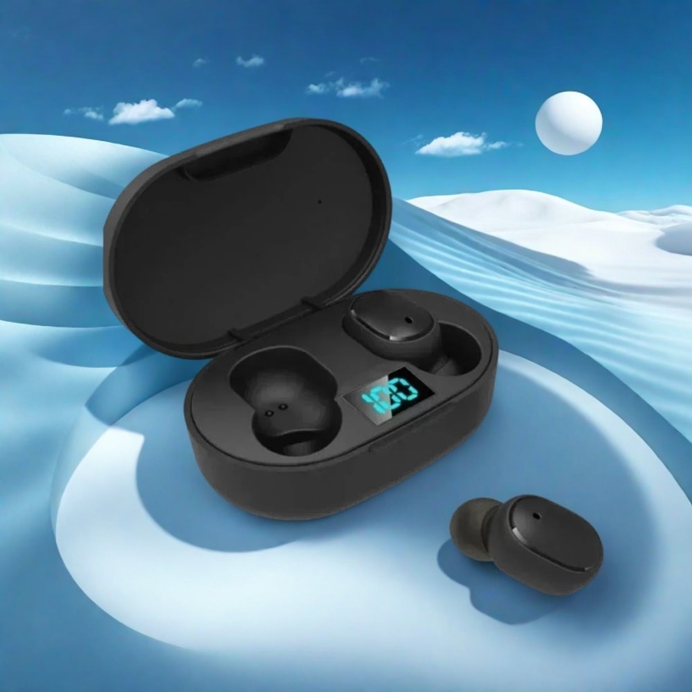 TWS Wireless Bluetooth Earbuds With Noise Cancelling Mic And LED Power Display 0