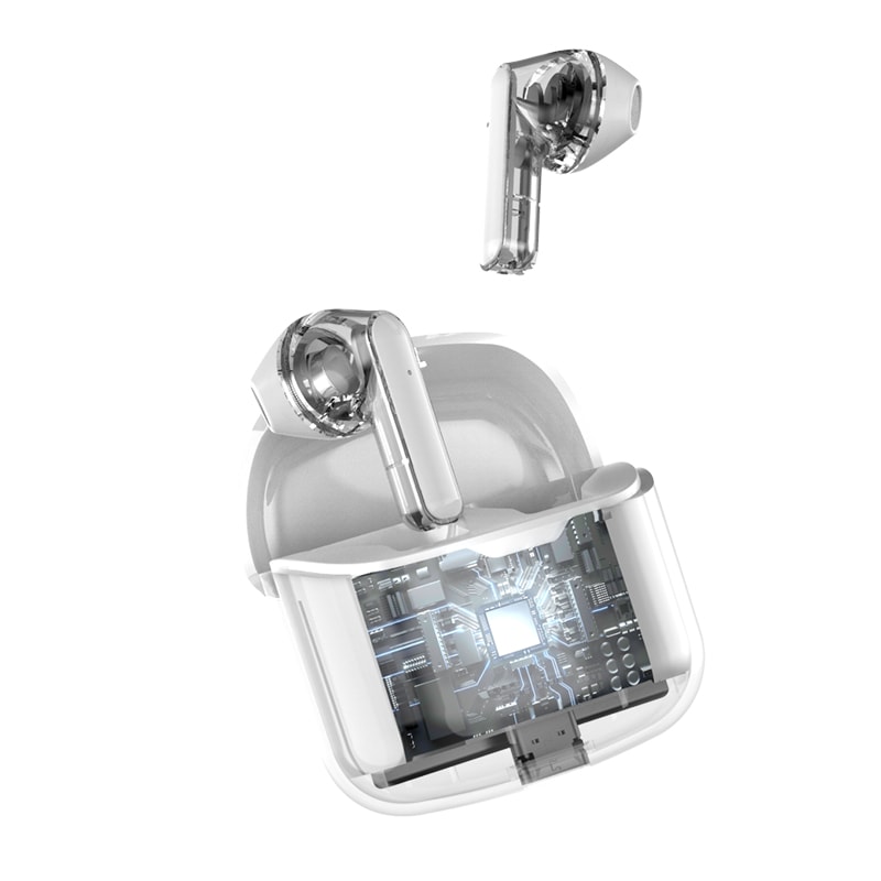 Transparent TWS Wireless Bluetooth Earbuds With Touch Control And HD Audio 1