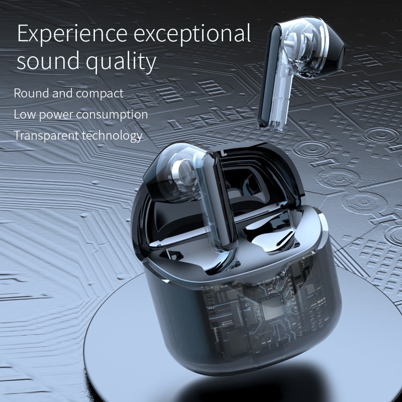 Transparent TWS Wireless Bluetooth Earbuds With Touch Control And HD Audio 4