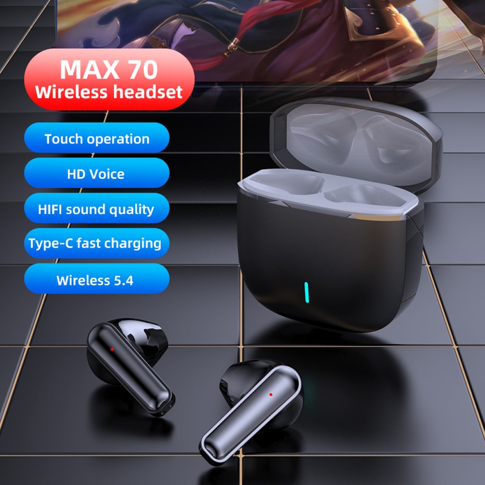 Max Wireless Earbuds Bluetooth HD Stereo Sports Fit Earphones