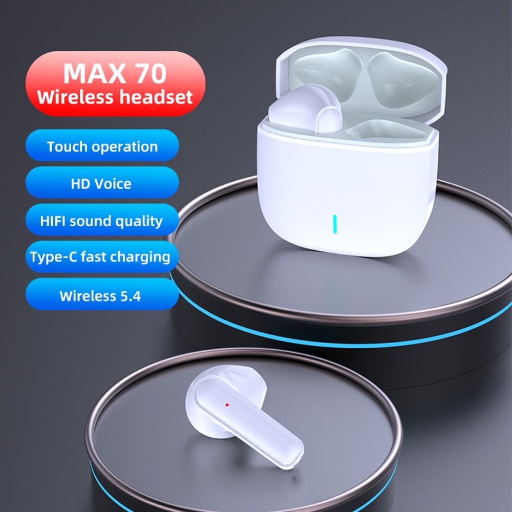 Max Wireless Earbuds Bluetooth HD Stereo Sports Fit Earphones