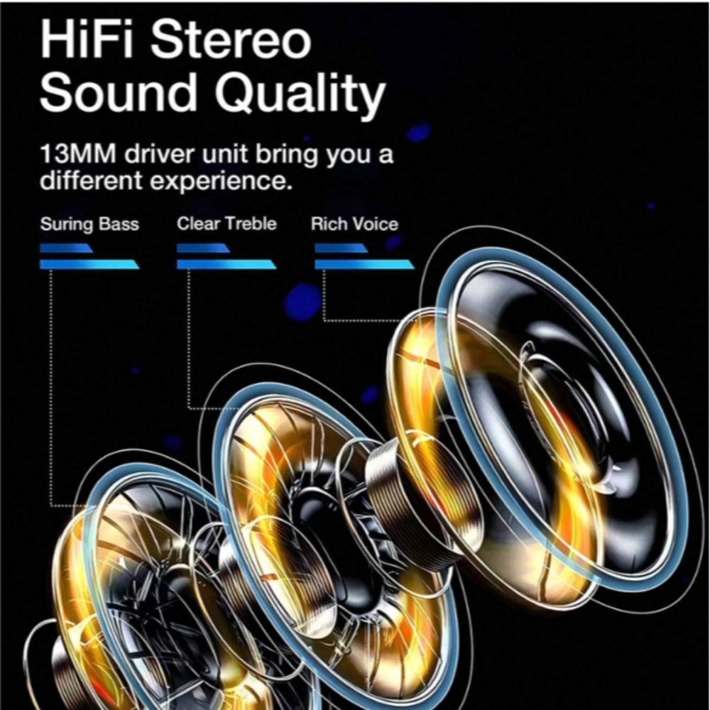 Wireless Bluetooth Headphones With HD Stereo Sound And Noise Reduction 3