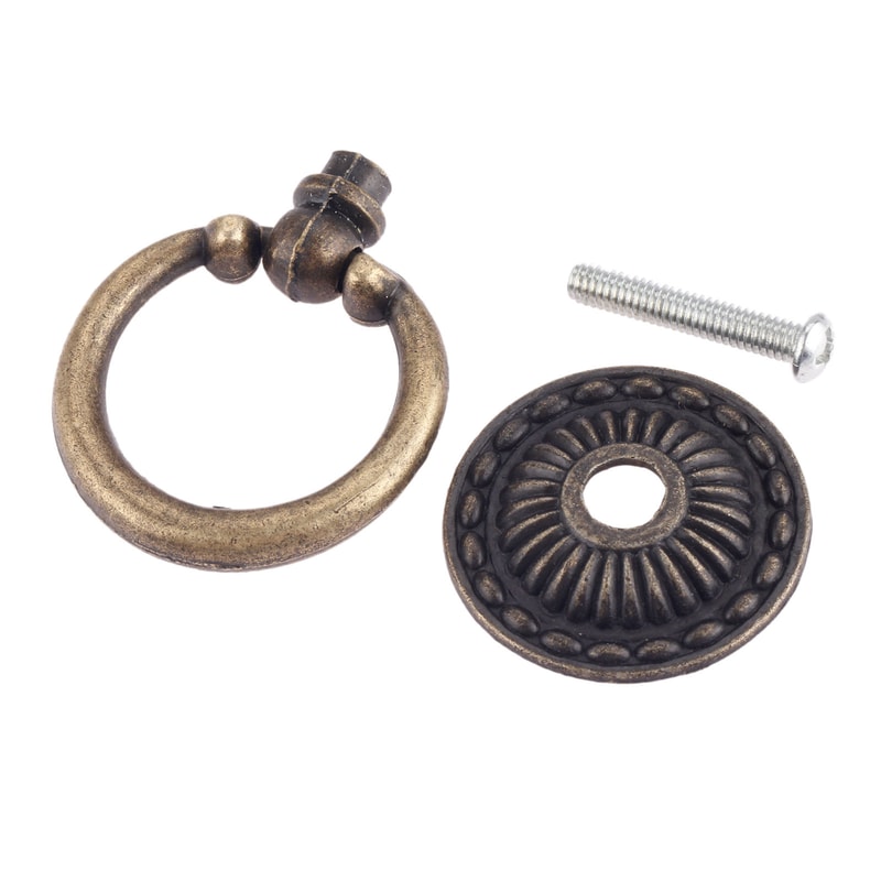 Vintage Bronze Cabinet Knob Antique Drawer Pull Handle 4