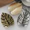 Luxury Leaf Cabinet Handles Black Gold Zinc Alloy Drawer Knobs 1