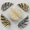 Luxury Leaf Cabinet Handles Black Gold Zinc Alloy Drawer Knobs 4