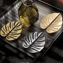 luxury leaf cabinet handles black gold zinc alloy drawer knobs