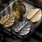 Luxury Leaf Cabinet Handles Black Gold Zinc Alloy Drawer Knobs 0