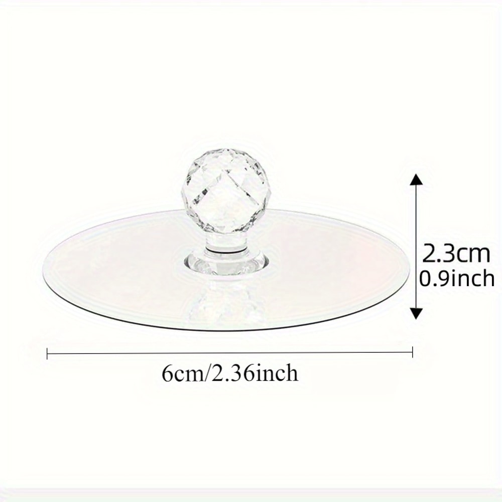 Crystal Clear Adhesive Cabinet Knobs Set Transparent Drawer Handles for Modern Furniture