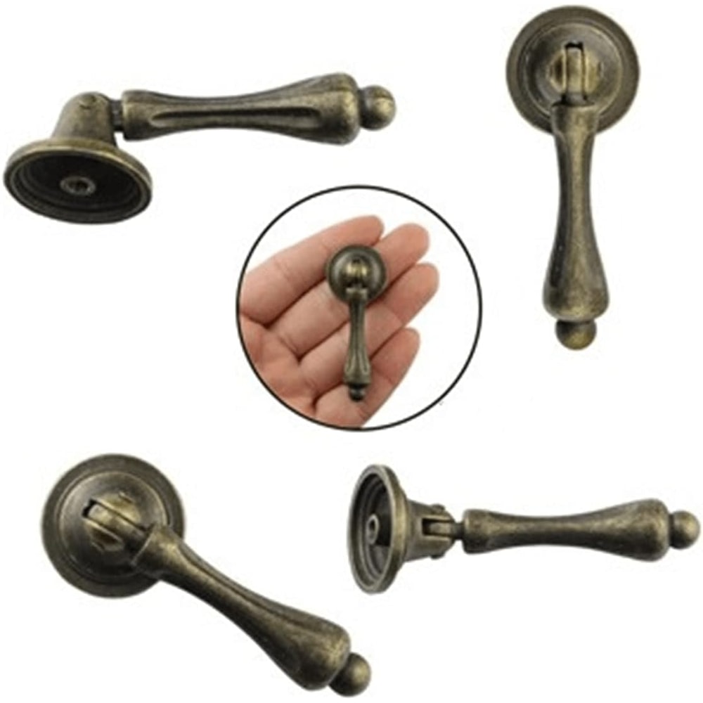 Vintage Antique Brass Cabinet Pull Handles Set For Drawers And Wardrobes 4