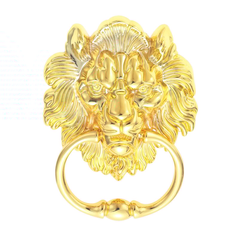 Vintage Lion Head Door Knocker Handle Antique Cabinet Pull Zinc Alloy Decor