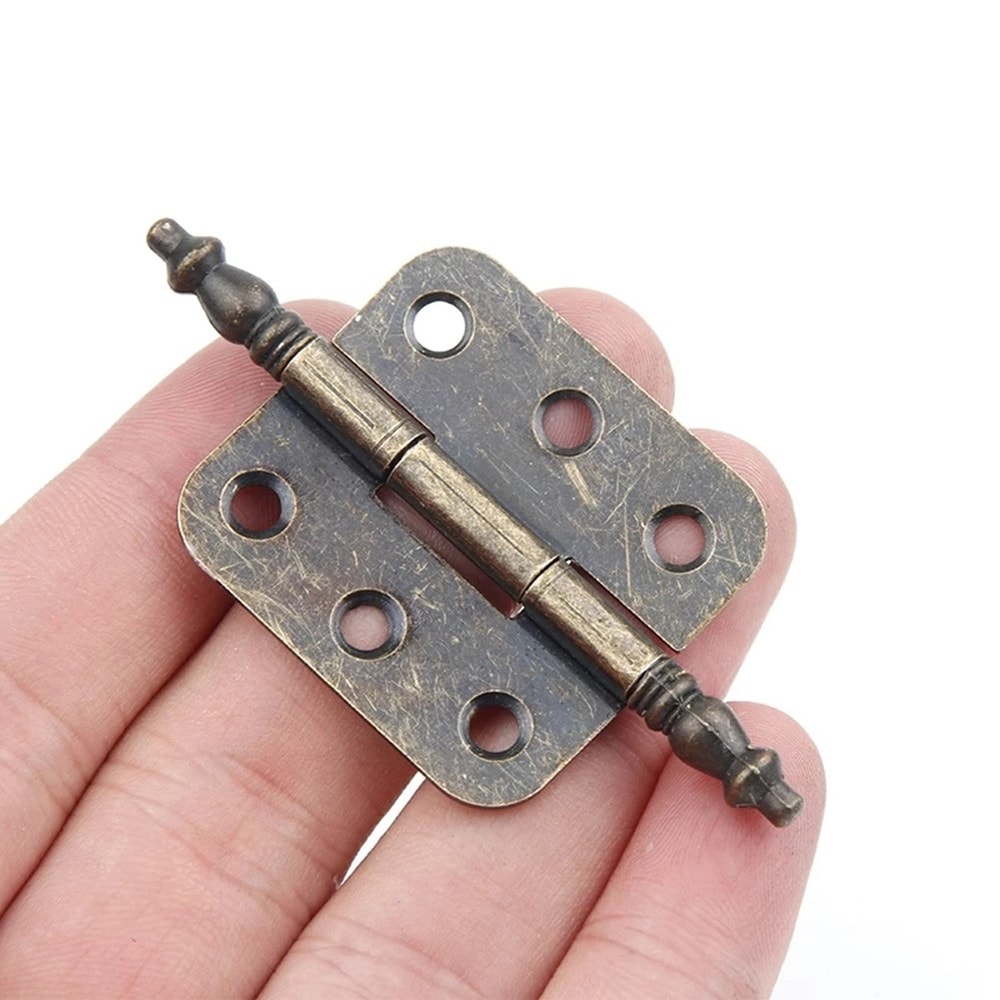 Antique Bronze Decorative Cabinet Hinges With Screws For Jewelry Boxes And Furniture 1