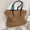 Boho Straw Beach Bag Large Capacity Woven Rattan Handbag for Summer Travel