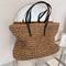 Boho Straw Beach Bag Large Capacity Woven Rattan Handbag for Summer Travel