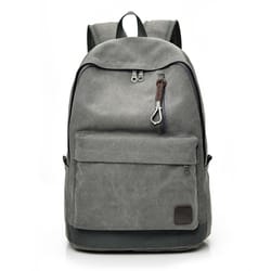 large capacity canvas backpack for teens school travel laptop bag