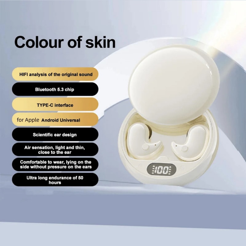 Invisible Sleep Earbuds Bluetooth Wireless Earbuds With Noise Cancelling Mic HiFi Sound 4