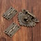 Antique Bronze Decorative Box Latch Set With Hinges For Jewelry Wooden Storage Boxes 1