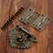 Antique Bronze Decorative Box Latch Set With Hinges For Jewelry Wooden Storage Boxes 4