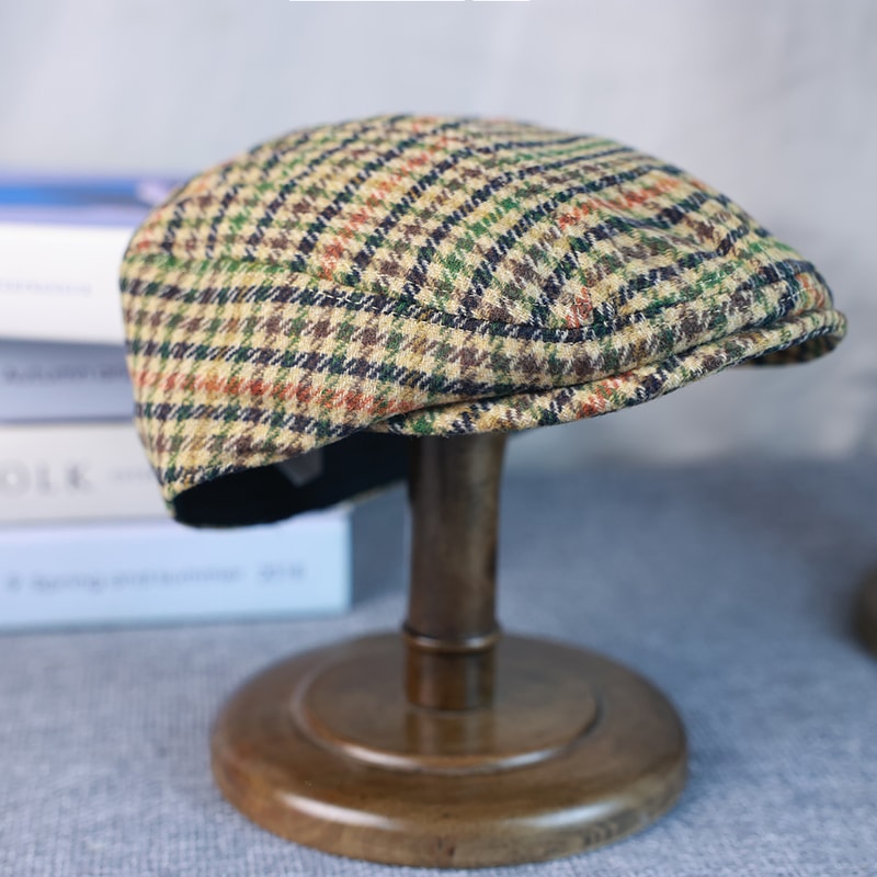 Vintage Plaid Newsboy Cap Flat Ivy Hat For Men And Women 3