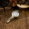 Vintage Antique Copper Pocket Watch Keychain Necklace Quartz Timepiece 2