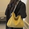 Corduroy Velvet Handbag with Wide Strap Casual Women Shoulder Bag