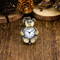Vintage Bear Keychain Watch Cute Cartoon Pocket Clip for Bags and Backpacks