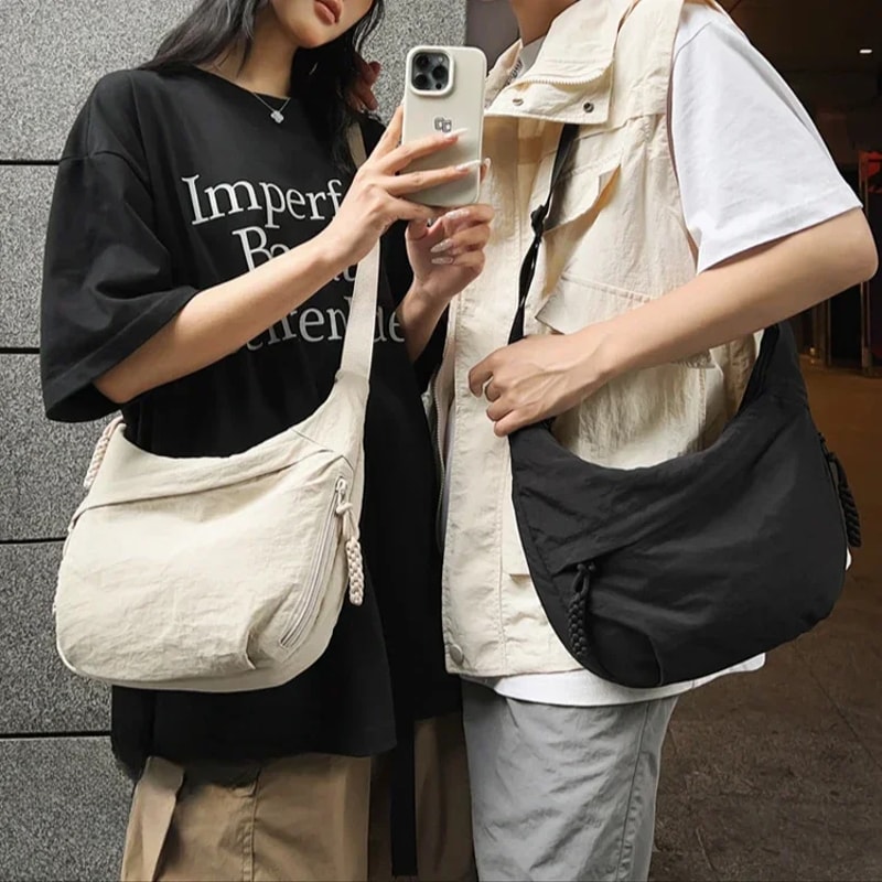 Large Capacity Soft Hobo Shoulder Bag For Women Casual Crossbody Tote 1