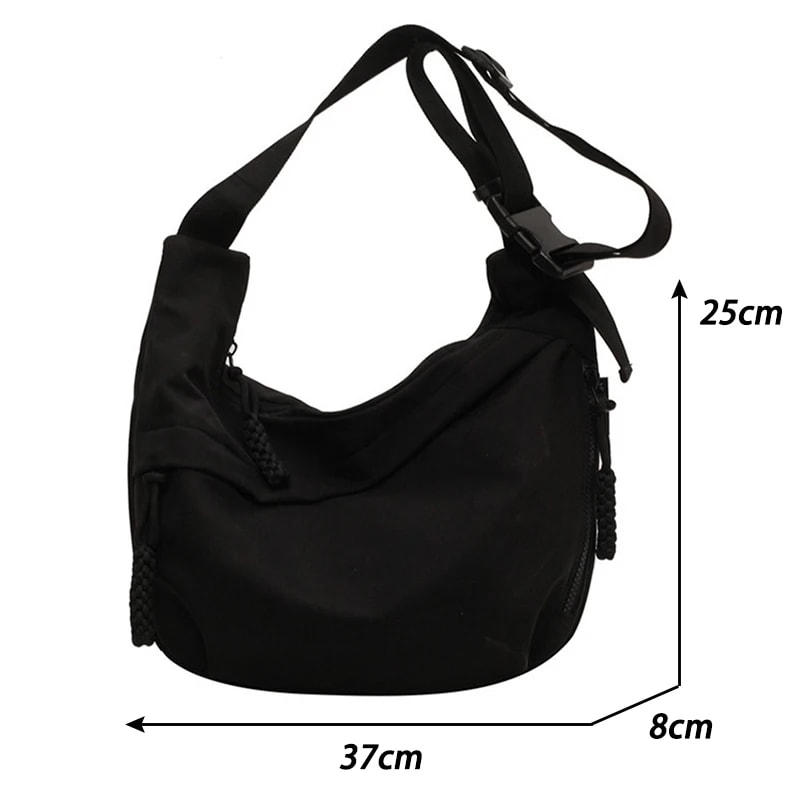 Nylon Crossbody Hobo Bag Large Capacity Lightweight Shoulder Tote For Everyday Use 4