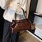 Retro PU Leather Hobo Shoulder Bag Large Capacity Work Tote for Women