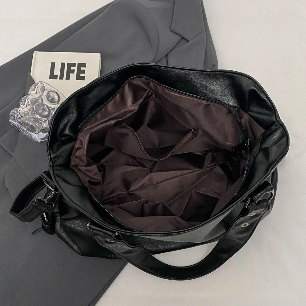 Large Capacity Soft Leather Hobo Handbag Stylish Tote Bag For Women Everyday Shoulder Purse 5