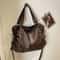 Large Capacity Soft Leather Hobo Handbag Stylish Tote Bag For Women Everyday Shoulder Purse 7