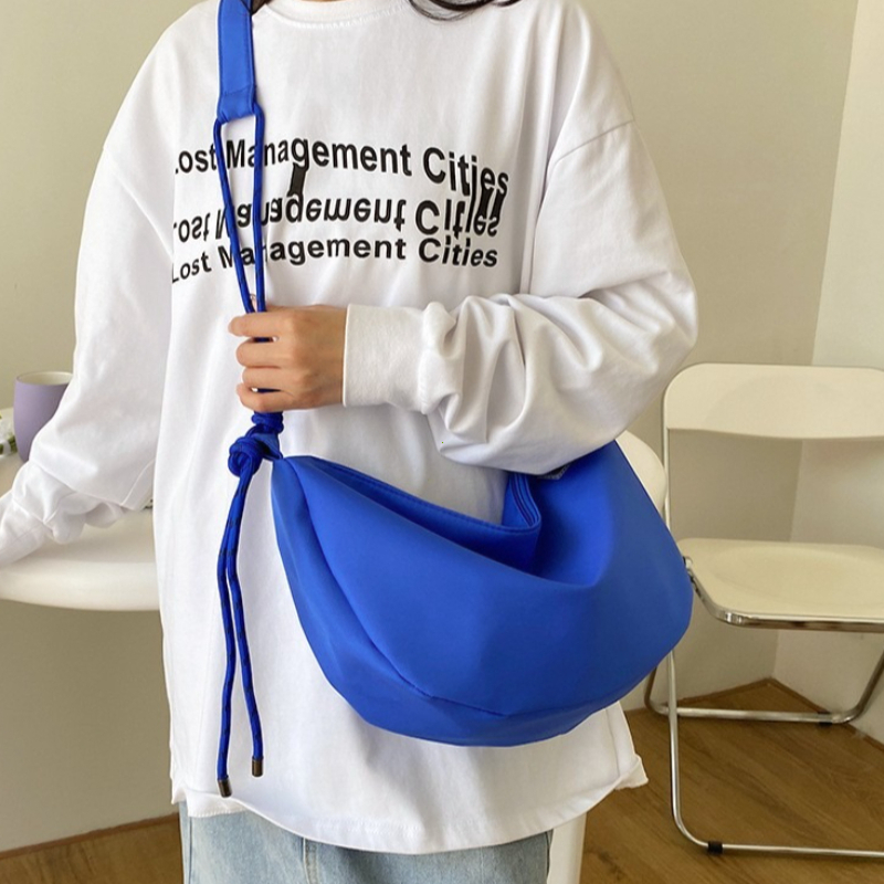 Vintage Nylon Crossbody Hobo Bag Large Capacity Casual Shoulder Handbag For Women 2