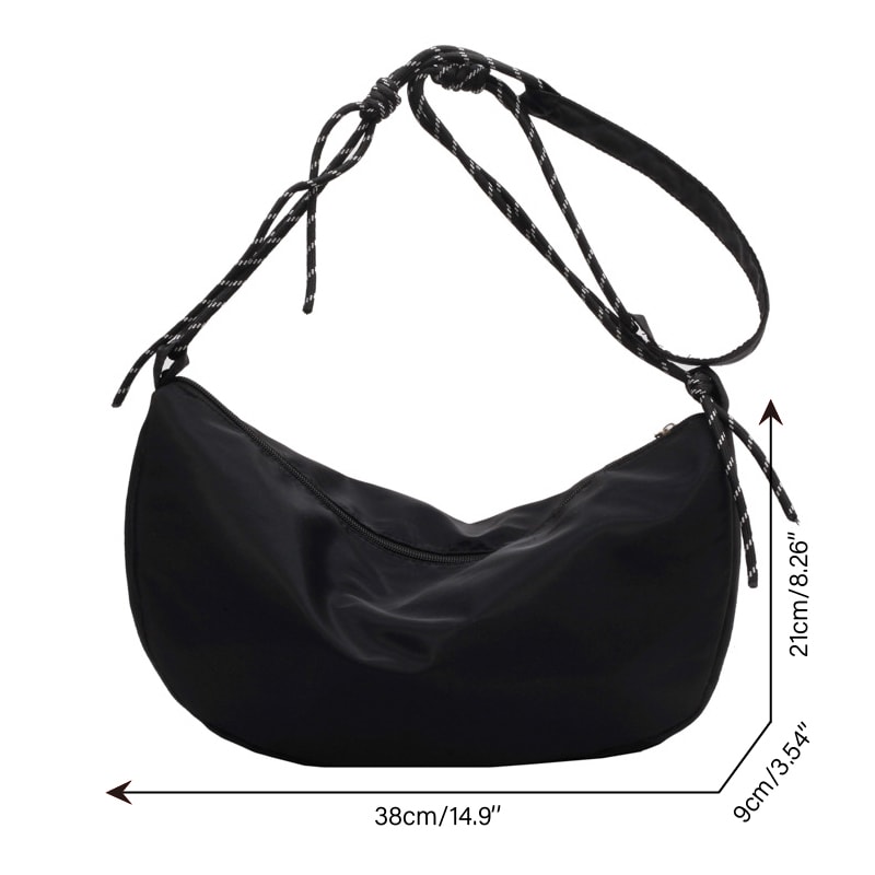 Vintage Nylon Crossbody Hobo Bag Large Capacity Casual Shoulder Handbag For Women 5
