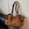 Vintage Large Capacity Top Handle Shoulder Tote Bag For Women 1