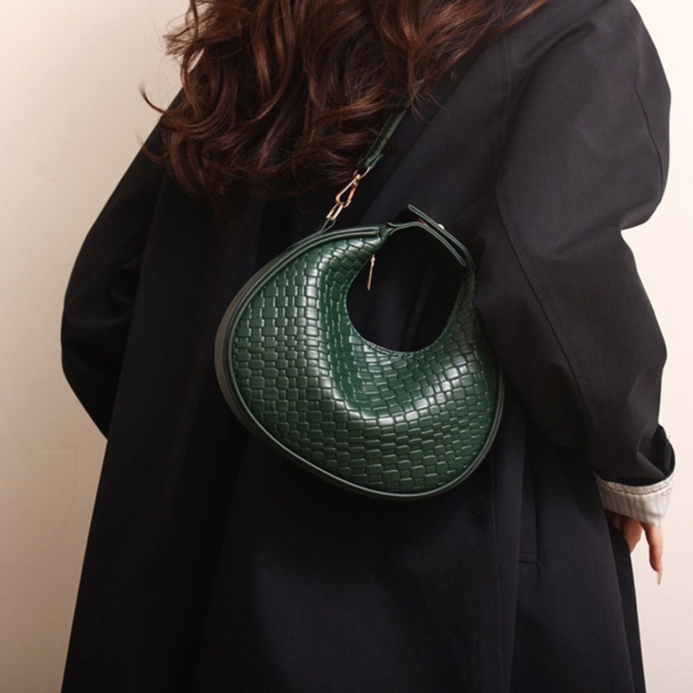 Elegant Woven Hobo Shoulder Bag Minimalist Womens Shoulder Bag For Everyday Style 5