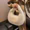 Plush Faux Fur Dumpling Hobo Bag Soft faux fur handbag for Everyday Chic Style