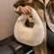 Plush Faux Fur Dumpling Hobo Bag Soft faux fur handbag for Everyday Chic Style