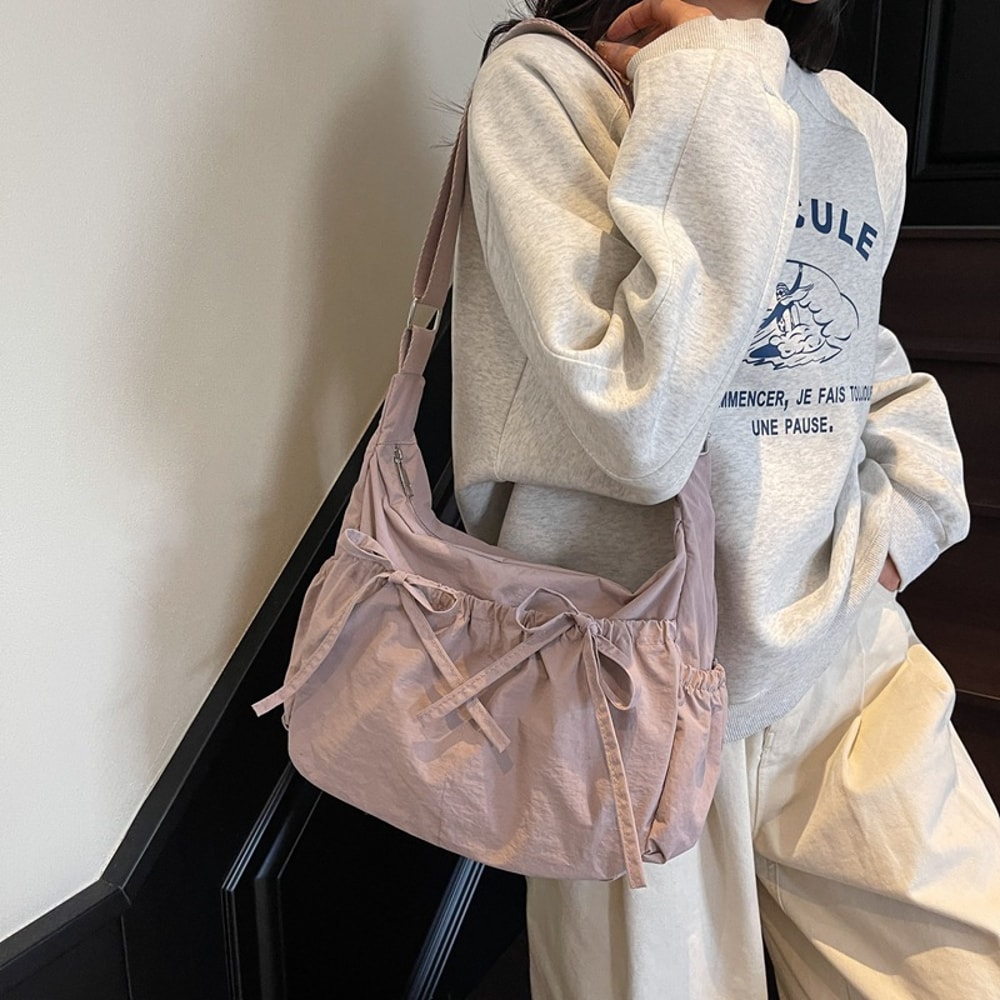 Lightweight Nylon Hobo Shoulder Bag With Multiple Pockets For Women 5