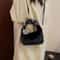 Faux Fur Plush Half Moon Shoulder Bag For Women Soft Crossbody Winter Handbag 1