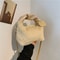 Faux Fur Plush Half Moon Shoulder Bag For Women Soft Crossbody Winter Handbag 2