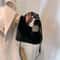 Faux Fur Plush Half Moon Shoulder Bag For Women Soft Crossbody Winter Handbag 4
