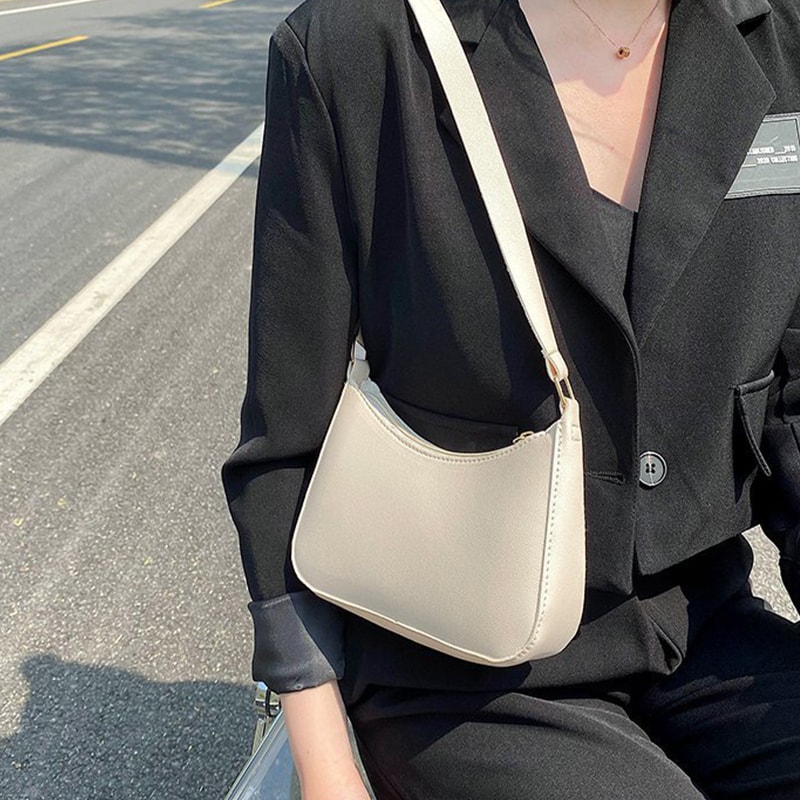 Vintage Large Capacity Crossbody Bag For Women Soft Leather Hobo Shoulder Purse 1