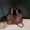 Elegant PU Leather One Shoulder Bag Large Capacity Tote Crossbody Handbag 0