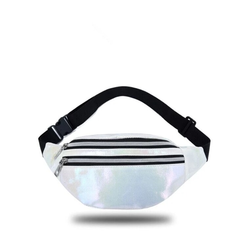 Holographic Waist Bag Reflective Fanny Pack Festival Travel Belt Bag For Women Girls 9