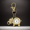 Retro Elephant Keychain Watch Cute Portable Quartz Pocket Watch For Students And Gifts 1