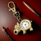 Retro Elephant Keychain Watch Cute Portable Quartz Pocket Watch For Students And Gifts 0